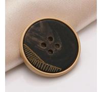 10Pcs/lot 18-25mm Resin Metal Round Four Eye Button Men's and Women's Outerwear Suit Decoration Hand Sewn Button