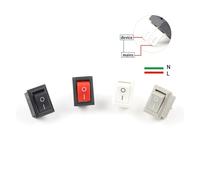 10PCS/LOT 2 Pin 10 * 15mm SPST ON/OFF Boat Rocker Switch 3A 250V AC KCD11 Snap-in Rocker Switches Black Red White Gray IDGTTLDF(2Pin Black Black)