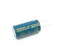 10pcs/lot 25V 3300UF Low high frequency aluminum electrolytic capacitor size 13 * 25 3300UF25V 20% YYVFLAUX