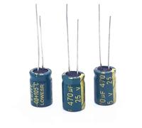 10pcs/lot 25V 470UF Low ESR/Impedance high frequency aluminum electrolytic capacitor size 8 * 12 470UF25V 20% Capacitance Meters