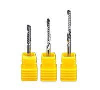 10pcs/lot 3.175mm Wood Cutter Single Flute Spiral Cutter Router Bit End Mill For MDF Carbide Milling Cutter Tools(1.0mm,6mm)