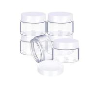 10pcs/lot 30/50/80ml Empty Plastic Cosmetic Makeup Jar Pots Transparent Sample Bottles Eyeshadow Cream Lip Balm Container For Lotion Shampoo(80ML 50x60mm)