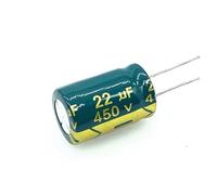 10pcs/lot 450v 22UF 450v22UF Low Impedance high frequency aluminum electrolytic capacitor size 13 * 20 20% IDGTTLDF
