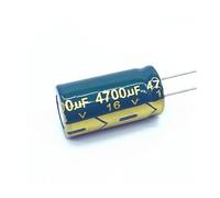 10pcs/lot 4700uf16V Low ESR/Impedance high frequency aluminum electrolytic capacitor size 13 * 25 16V 4700uf 20% AUOQKQUT