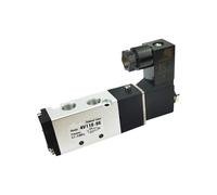 10PCS/LOT 4V110-06 5 Way 2 Position 1/8" Pneumatic Solenoid Valve DC 24V DC 12V AC 110V AC220V with 4mm 6mm 8mm Fitting(AC110V)