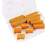 10pcs/lot 5W 50W 100W Wirewound Resistors RX24 Aluminum Power Metal Shell Case Wirewound Resistor 6R 8R 25R 3R LED Decoder AMNzOgOdL