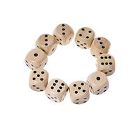 10Pcs/lot 6 Sided Board Games Printing Engraving Kids Educational Toys Digital Number Wooden Dices For Party Family Dice Cup And Tray Set