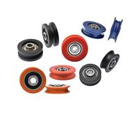 10PCS/LOT 608 Non-standard ball bearing higher inner ring plastic POM U groove sliding window door roller 20 45mm(U 6x26x9-10mm)