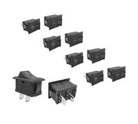 10Pcs/Lot 6A 250V 10A 125V AC Ship Type Switch Black 15 * 21mm Switch KCD-101 2Pin Switch Power Boat Rocker Switch IDGTTLDF