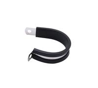 10Pcs/Lot 6MM-55MM 304 Stainless Steel Rubber Lined P Clips Cable Mounting Hose Pipe Clamp(20MM 10PCS)