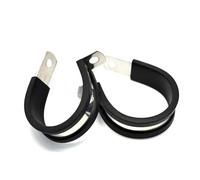 10Pcs/Lot 6MM-55MM 304 Stainless Steel Rubber Lined P Clips Cable Mounting Hose Pipe Clamp(8MM 10PCS)
