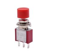 10pcs/lot 6mm PS-102 202 3pin 6pin SPDT DPDT Momentary Push Button Switch 2A 250VAC 5A 120VAC Toggle Switch with Red Cap(PS-102)