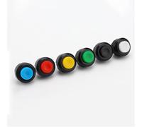 10PCS/Lot ABILKEEN 14mm High Head Plastic Push Button Switch 1NO/1NC OFF-(ON)/ON-(OFF) Momentary Push Button with 2Pin Terminal(Black Button,OFF-(ON) Momentary)