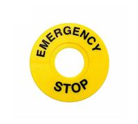 10pcs/lot ABS Emergency Stop Button Switch Alarm Ring Yellow Sign Button Box Warning STOP Outer Dia 60mm Opening 22mm