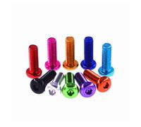 10pcs/lot Aluminum button head screw M3 M4 M5 M6 Aluminum alloy Hexagon Hex Socket round Head Cap Machine Screw Bolts(Orange,M5 x 16)