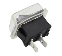 10Pcs/Lot Black Push Button Mini Switch 6A-10A 110V 250V 2Pin Snap-in On/Off Rocker Switch 21MM*15MM with waterproof