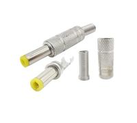 10Pcs/Lot DC Power Plug Solder Wire Connector 4.0/4.8 * 1.7mm 3.5 * 1.3mm 6.5 * 4.4mm 5.5 * 2.1/2.5mm DC Male Plug Socket Mount Adapter(Metal 5.5x2.5 10Pcs)