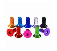 10pcs/lot DIN7991 Aluminum Allen Screws M3 M4 M5 M6x6/8/10/12/14/16 Flat Hex Socket Countersunk head Screws Bolts Anodized Color(Purple,M4x20)