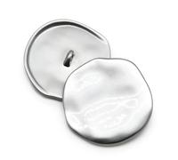 10pcs/lot Fashion 21/25/30mm Decorative Buttons Irregular Plane Gold Buttons for Shirt Overcoat Sewing accessory-125 Matt Silver 710-25mm