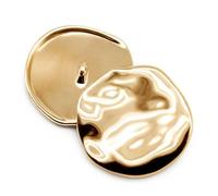 10pcs/lot Fashion 21/25/30mm Decorative Buttons Irregular Plane Gold Buttons for Shirt Overcoat Sewing accessory-125 Gold 704-25mm