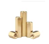 10pcs/lot Hex Female to Female M2 M2.5 M3 M4 M5 Brass Standoff Spacer Hexagonal Stud Spacer Hollow Pillars Screw(6mm x10pcs,M4)