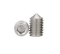 10pcs/lot Hex Hexagon Socket Set Screw Cone Point grub Screw M2 M2.5 M3 M4 M5 M6 M8 M10 M12 304 Stainless Steel DIN914(3mmx10pcs,M2)