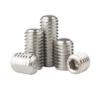 10pcs/lot Hexagon Hex Socket Set Screw Flat Point Allen Head M2 M2.5 M3 M4 M5 M6 M8 M10 M12 M14 M16 Stainless Steel Headless(16mm,M10)