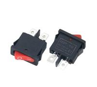 10pcs/lot Instrument Switch KCD1-110 21x10mm SPST 2 Pin 250V 6A Boat Switch Snap-in ON OFF Rocker Position(Red)