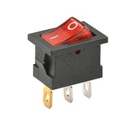 10Pcs/Lot KCD1-101N-3P Red Right 3 Pins ON-OFF SPST Snap in Boat 15 * 21mm AC 6A/250V 10A/125V E335A6 Rocker Switch IDGTTLDF(R-L-3PIN-ON-OFF)