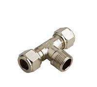 10Pcs/lot KT 1/8 1/4 3/8 1/2 Pneumatic Compression Brass Fitting R Thread Pneumatic Parts Tube Fittings Air Fitting(KT12-02 12mm R1-4)