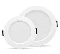10pcs/lot Led Downlight 3W 5W 7W 9W 12W 15W 220V Recessed Ceiling Light 3/4/5 inch Round Led Panel Down Light Spotlight Lighting(Warm white,12W_AC 220V-240V)