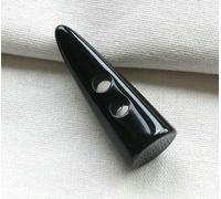 10pcs/lot Length: 5cm &4cm Fashion Resin Horn Shape Buttons for Overcoat/Dust Coat New DIY Sewing Button(SS-176)-Black-5cm
