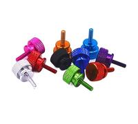 10PCS/LOT M3 M4*6/8/10/12/16/20 Colourful Aluminum Knurled Head Computer Case Screw Hand Tighten Thumb Screws(ORANGE,M4x20)