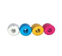 10pcs/lot M3 M4 colourful knurled aluminum hand tighten thumb hand nut 11 type colour(Gloden,M4 10pcs)