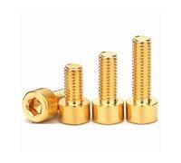 10pcs/lot M3 M4 M5 M6 M8 Pure Brass Hex Hexagon Socket Cap Head Screws DIN912(12mm,M4)