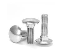 10pcs/lot M4 M5 M6 M8 M10 M12 10-150mm Length Carriage Bolt 304 Stainless Steel Round Head Square Neck Screw DIN603(50mm x10pcs,M8)