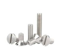 10pcs/lot Metric Threaded Slotted Flat Countersunk Head Machine Screw Bolt M1.6 M2 M2.5 M3 M4 M5 M6 M8 M10(4mm x10pcs)