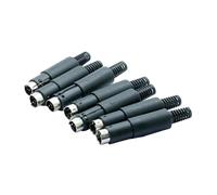 10Pcs/lot Mini DIN Connector 3/4/5/6/7/8/9Pins Din Male Plugs With Plastic Handle Adapter Soldering Cables DIY(Male Insert,4P)