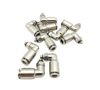 10Pcs/lot MPL M5 1/8 1/4 3/8 1/2 All Metal Pneumatic Fitting Male Elbow Fitting Brass Fitting Air Fitting Connector(MPL4 01 4mm R1-8)
