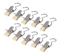 10Pcs/lot Multifunctional Hanger Adjustable Clothes Pants Storage Rack Stainless Steel Clips Portable Travel Towel Hooks Rubber Coated Clothespin