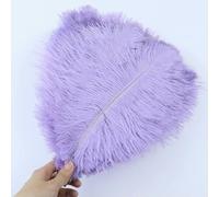 10pcs/lot Natural White Ostrich Feathers 15-35cm Colorful Ostrich Plumes Party Wedding Home Decoration Table Centerpiece Crafts-Light purple-25-30cm