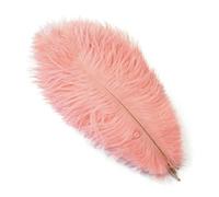 10Pcs/Lot New Colored Ostrich Feather for Crafts Wedding Decoration DIY Holiday Carnival Wedding Plumas Bulk Accessories 15-40CM-Shrimp pink-20-25CM