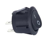 10PCS/Lot ON-OFF 2Position Plastic Rocker Switch KCD1 20MM Round Shape Rocker Toggle Switch with 2Pin Terminal(70R)