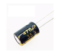 10pcs/lot P82 Low ESR/Impedance high frequency 35v 470UF aluminum electrolytic capacitor size 8 * 12mm 470UF35V 20% CZAOINCU