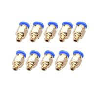 10pcs/lot PC4-M10 Pneumatic Connectors For 3D Printers Parts Quick Jointer Coupler 1.75/3mm Pipe PC4 M6 Fittings PTFE Tube