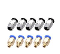 10pcs/lot PC4-M10 Pneumatic Connectors For 3D Printers Parts Quick Jointer Coupler 1.75/3mm Pipe PC4 M6 Fittings PTFE Tube