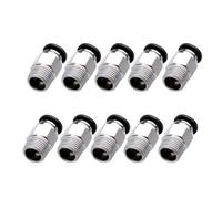 10pcs/lot PC4-M10 Pneumatic Connectors For 3D Printers Parts Quick Jointer Coupler 1.75/3mm Pipe PC4 M6 Fittings PTFE Tube