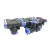 10Pcs/lot Put Pneumatic Push Quick Plastic Fitting Connector Coupling Tube Union Tee Air Compressor Accessories(Put 08 8mm)