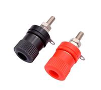 10pcs/lot Red Black Audio Amplifier Speaker Binding Post Panel Mount Connector 4mm Banana jack Socket Nickel Plate Terminal(10 Black)