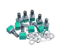 10pcs/lot RK097G 6Pin 5K 10K 20K 50K 100K B5K with a switch audio shaft 15mm amplifier sealing potentiometer(500K Ohm)